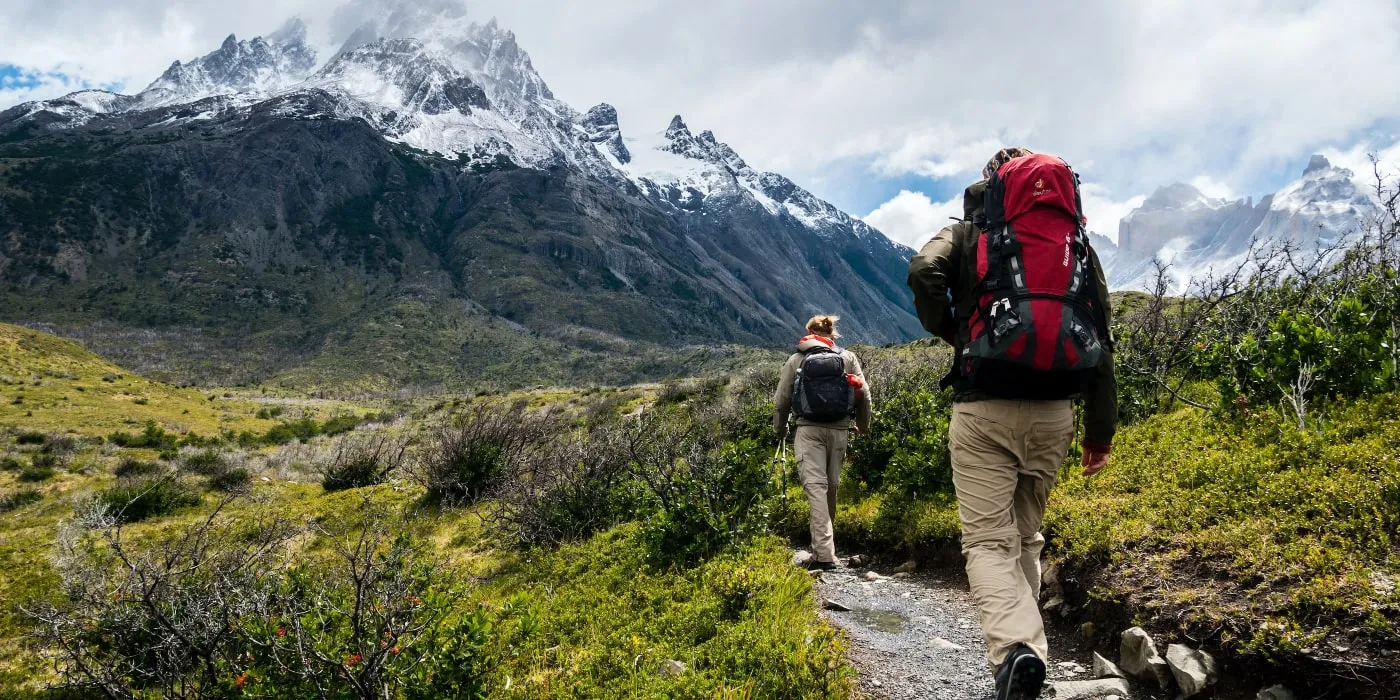 Guy Hiking on mountain